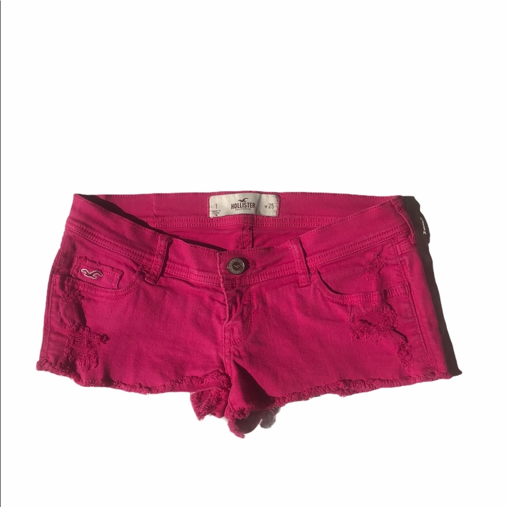 Hollister Hot Pink cut off shorts Size 1